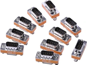 DB9 Null Modem Adapter Male to Female Slimline Data Transfer Serial Port Adapter 10 Pack DB9 Null Modem Adapter Male to Female Slimline Data Transfer Serial Port Adapter 10 Pack