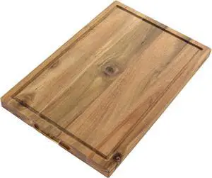 Kenmore Archer 21 Inch Acacia Wood Cutting Board with Groove Handles Kenmore Archer 21 Inch Acacia Wood Cutting Board with Groove Handles