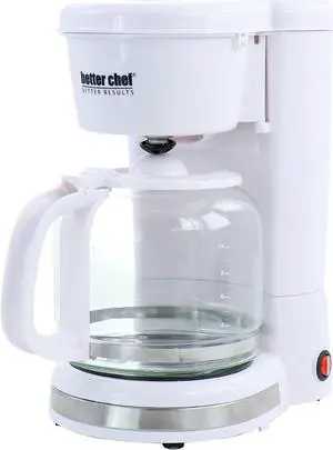 Better Chef 12 Cup 900 Watt Coffee Maker in White