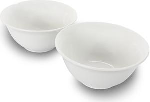 Gibson Home 2 Piece 7.5 Inch Ceramic All-Purpose Round Bowl Set in White