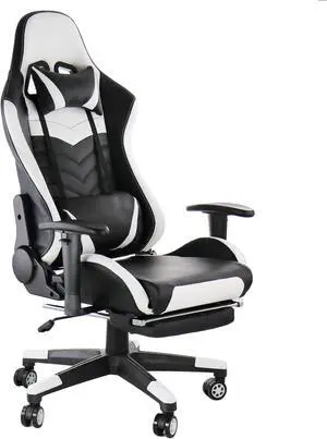 GameFitz Gaming Chair in Black and White