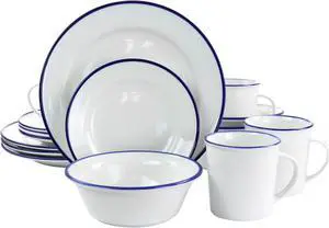Martha Stewart Fine Ceramic 16 piece Dinnerware Set in White
