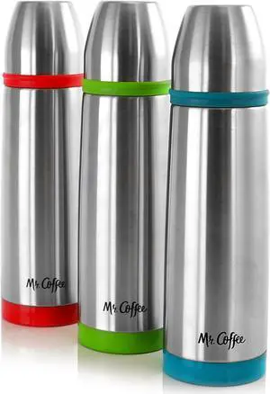 Mr. Coffee Altona 3 Piece 27 Ounce Stainless Steel Thermal Travel Bottles in Assorted Colors