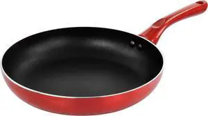 Better Chef 10in Silver Metallic Non Stick Gourmet Fry Pan in Red