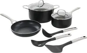 Oster Palladium 8 Piece Aluminum Cookware Set in Black