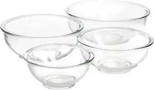 Martha Stewart 4 Piece Glass Nesting Bowl Set