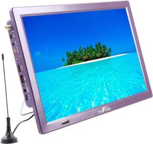 beFree Sound Portable Rechargeable 14 Inch LED TV with HDMI, SD/MMC, USB, VGA, AV In/Out and Built-in Digital Tuner in Purple