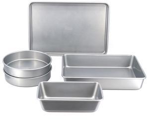 Martha Stewart Everyday 5 Piece Nonstick Carbon Steel Bakeware Set in Silver