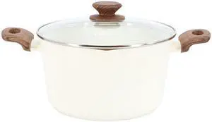 Oster Amberg Choice 4.7 Quart Cermic Nonstick Aluminum Dutch Oven with Lid in Linen Oster Amberg Choice 4.7 Quart Cermic Nonstick Aluminum Dutch Oven with Lid in Linen