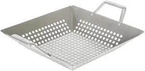 Martha Stewart Amber 12 Inch Square Cast Aluminum BBQ Grill Topper with Handles