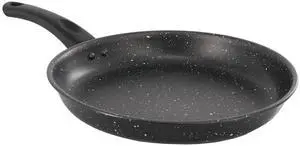 Gibson Home Delhi 11 Inch Round Nonstick Carbon Steel Frying Pan in Black