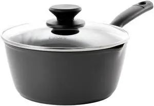 Oster Kingsway 2.6 Quart Aluminum Nonstick Saucepan in Black