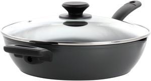 Oster Kingsway 3.9 Quart Aluminum Nonstick Saute Pan in Black