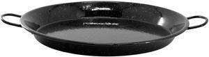Oster Castillo 15 Inch Enameled Steel Paella Pan in Speckled Black