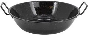 Oster Castillo 12 Inch Enamel on Steel Paella Pan in Speckled Black