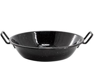 Oster Castillo 9.5 Inch Enameled Steel Paella Pan in Speckled Black