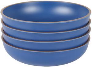 Gibson Home Rockabye 4 Piece 8.5 Inch Melamine Dinner Bowl Set In Blue
