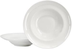 Gibson Home Great Essentials 2 Piece Fine Ceramic 20oz Entree Bowl Set in White