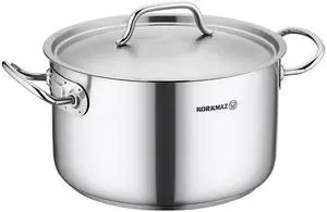 Korkmaz Gastro Proline 2 Liter Stainless Steel Casserole with Lid in Silver