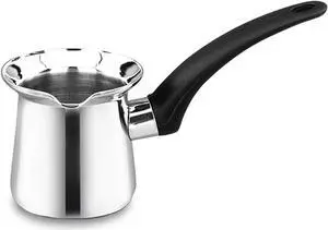 Korkmaz Orbit 8 Ounce Stainless Steel Turkish Coffee Pot in Silver