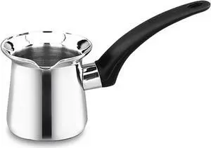 Korkmaz Orbit 12 Ounce Stainless Steel Turkish Coffee Pot in Silver