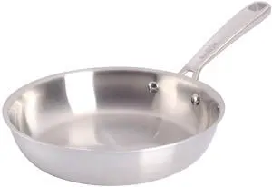 Babish 8 Inch Stainless Steel Tri-Ply Double Riveted Fry Pan in Silver