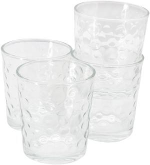 Gibson Home 4 Piece 13.5 Ounce Bubble Double Old-Fashioned Glassware Set