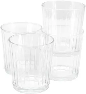 Gibson Home Moonstone 4 Piece 13.5 Ounce Double Old-Fashioned Glass Set
