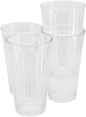 Gibson Home Moonstone 4 Piece 16 Ounce Glass Tumbler Set