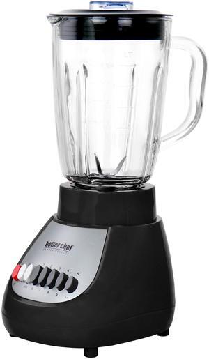 Better Chef 10 Speed 350 Watt Glass Jar Blender in Black
