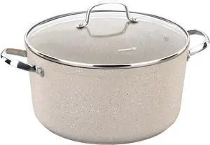 Korkmaz Granita 3 Liter Aluminum Nonstick Casserole with Lid in Tan