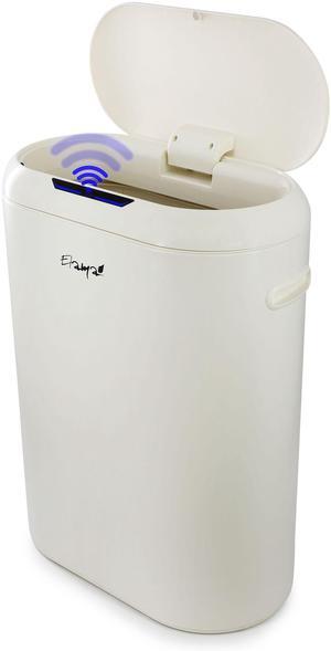 Elama 13 Gallon Automatic Sensor Hands Free Round Top Trash Can in Black