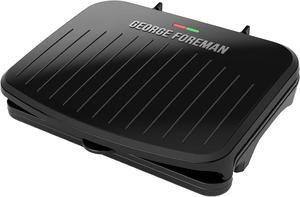 George Foreman Family Size 5 Serving Nonstick Compact Electric Indoor Grill in Black