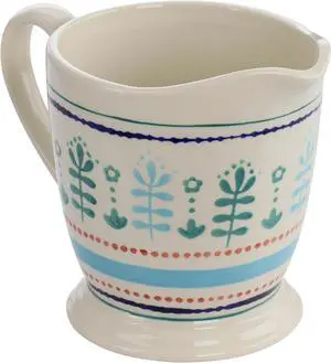 Gibson Home Village Vines 1 Quart Stoneware Measuring Cup in Multi