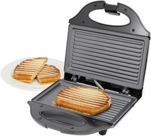 MegaChef Electric Compact Aluminum Nonstick Sandwich Maker in Black
