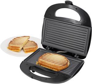 MegaChef Electric Compact Aluminum Nonstick Sandwich Maker in Black