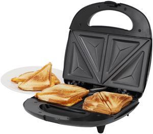 MegaChef Electric Compact Aluminum Nonstick Sandwich Maker in Black