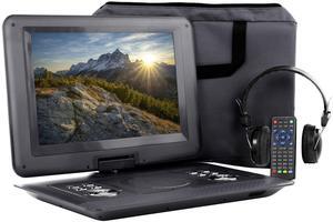 Trexonic 13.3 Inch Portable TV+DVD Player with Color TFT LED Screen and USB/HD/AV Inputs