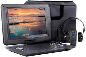Trexonic 13.3 Inch Portable TV+DVD Player with Color TFT LED Screen and USB/HD/AV Inputs