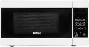 Galanz 1.1 cu ft 1000W Countertop Microwave Oven in White with One Touch Express Cooking