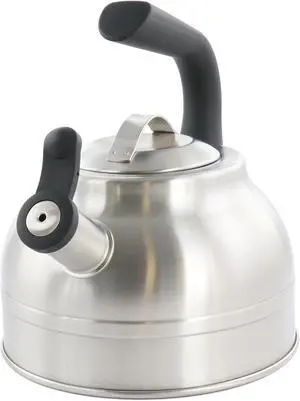 Kenmore Elite 2.3 Quart Stainless Steel Whistling Tea Kettle in Silver
