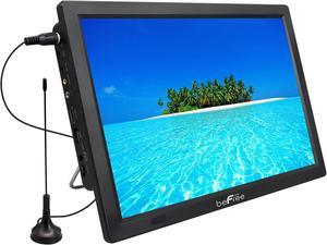 beFree Sound Portable Rechargeable 14 Inch LED TV with HDMI, SD/MMC, USB, VGA, AV In/Out and Built-in Digital Tuner in Black