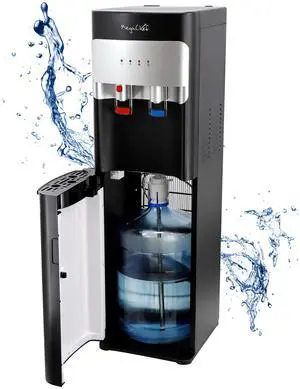 MegaChef Bottom Load Hot and Cold Water Dispenser in Black