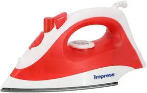 Impress 1200 Watt Compact & Lightweight Steam & Dry Iron in Red