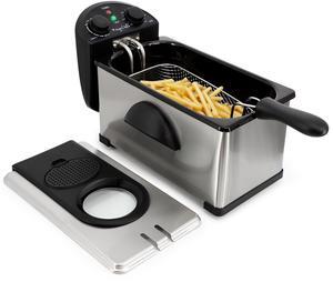 MegaChef 3.17 Quart Stainless Steel Electric Deep Fryer with Timer