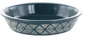 Laurie Gates 10 Inch Wax Relief Stoneware Tierra Pie Dish in Blue