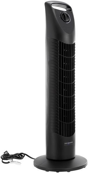 Air Monster 30 Inch 3 Speed Oscillating Tower Fan in Black