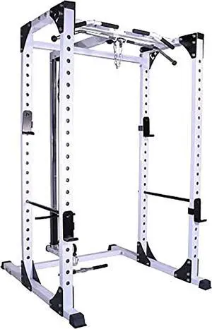Deltech Fitness Squat Rack with Lat Attachment (DF825L)