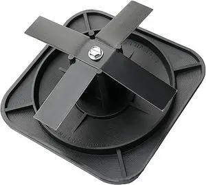 6" Standard Square Pole Cap with 1.25" Radius Corner by Deltech Manufacturing