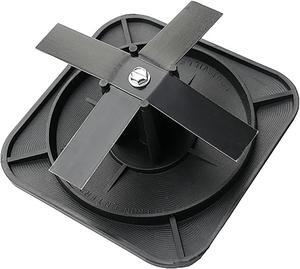 3-3/4" Square Pole Cap with .75" Radius Corner by Deltech Manufacturing